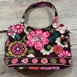 Vera Bradley Mini Bag  Pink/Brown Floral Print